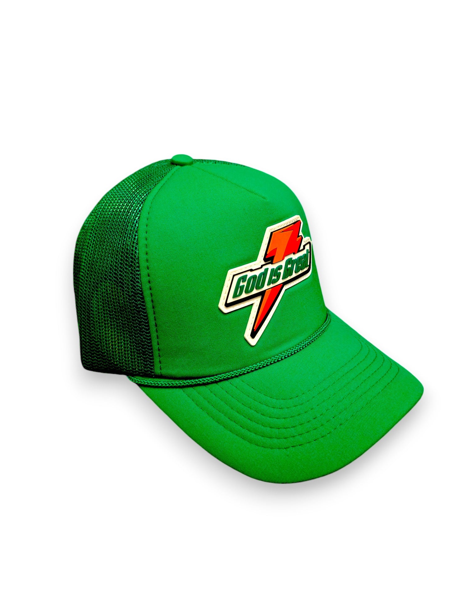 God is Great Foam hat one Size fits All Snapback Adjustable Baseball Cap for Men Women Kelly Green