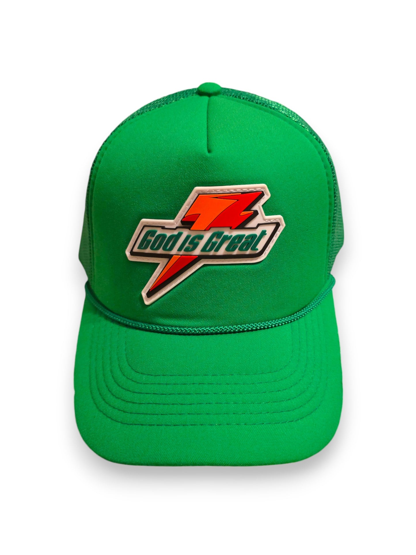 God is Great Foam hat one Size fits All Snapback Adjustable Baseball Cap for Men Women Kelly Green