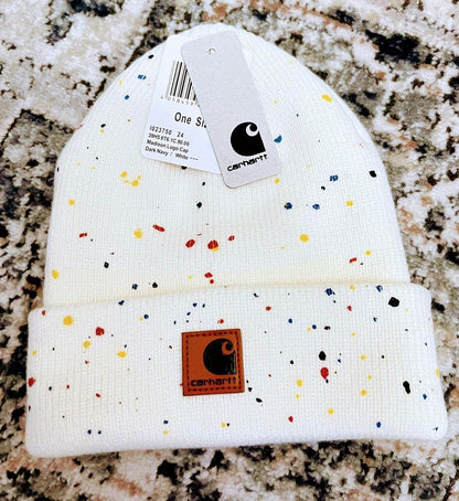 Carhartt Limited Edition White Paint Beanie Brand New Womens Mens Unisex Adult One Size